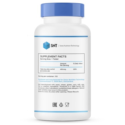 Витамин B9 SNT SNT Methyl Folate 400 mcg 150 tabs  (150 tabs)