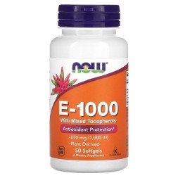 Отдельные витамины NOW E-1000  (50 softgels)