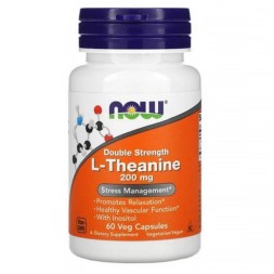 БАДы для мозга NOW NOW L-Theanine 200 mg 60 vcaps  (60 vcaps)