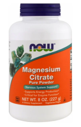 Минералы NOW Magnesium Citrate Pure Powder 227g. 
