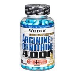 Донаторы оксида азота для пампинга Weider Arginine+Ornithine 4000  (180 капс)
