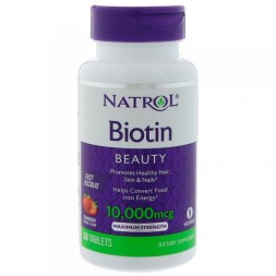 Комплексы витаминов и минералов Natrol Biotin 10000 мкг  (60 таб)